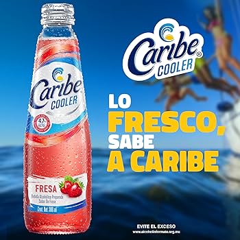 CARIBE COOLER BEBIDA ALCOHOLICA FRESA 24/300ML
