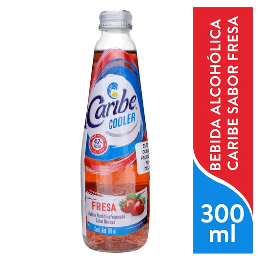 CARIBE COOLER BEBIDA ALCOHOLICA FRESA 24/300ML