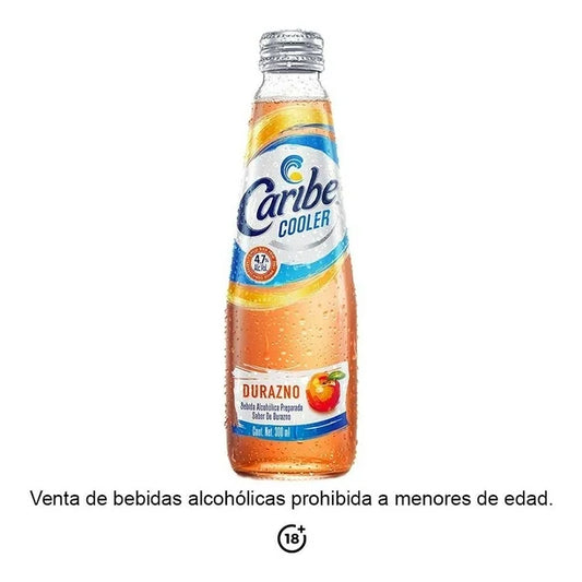 CARIBE COOLER BEBIDA ALCOHOLICA DURAZNO 24/300ML