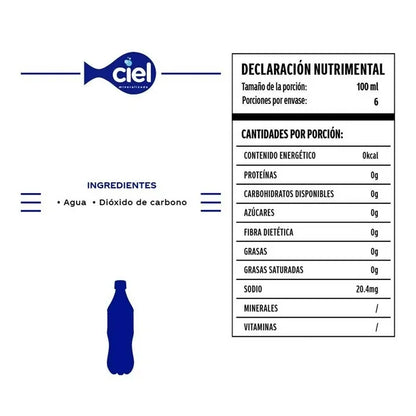 CIEL AGUA MINERAL PET 12/600 ML