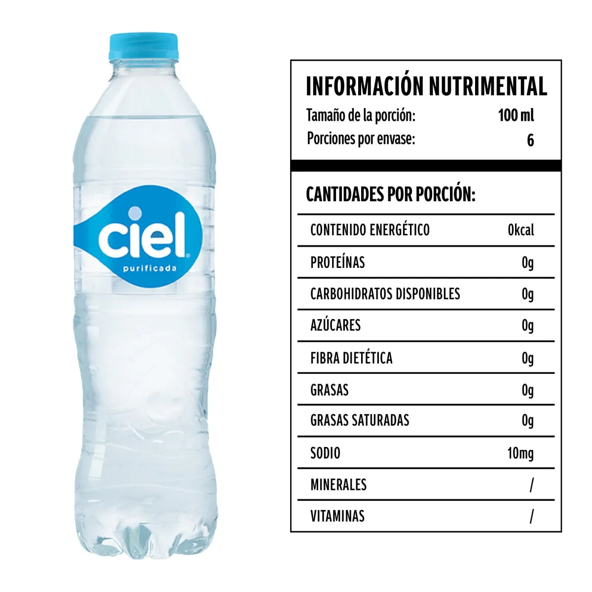 CIEL AGUA PURIFICADA 12/600 ML