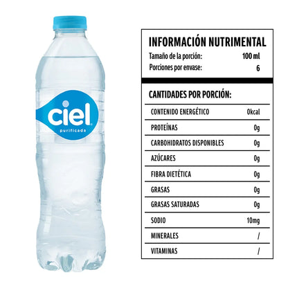 CIEL AGUA PURIFICADA 12/600 ML