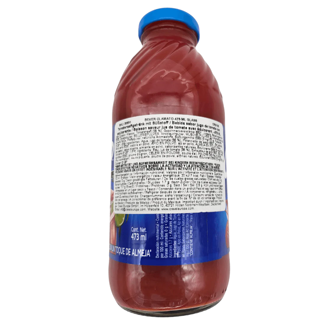 CLAMATO JUGO TOMATE C/ALMEJA 12/473 ML