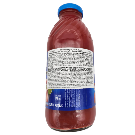 CLAMATO JUGO TOMATE C/ALMEJA 12/473 ML