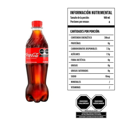 COCA COLA REFRESCO PET 12/400 ML