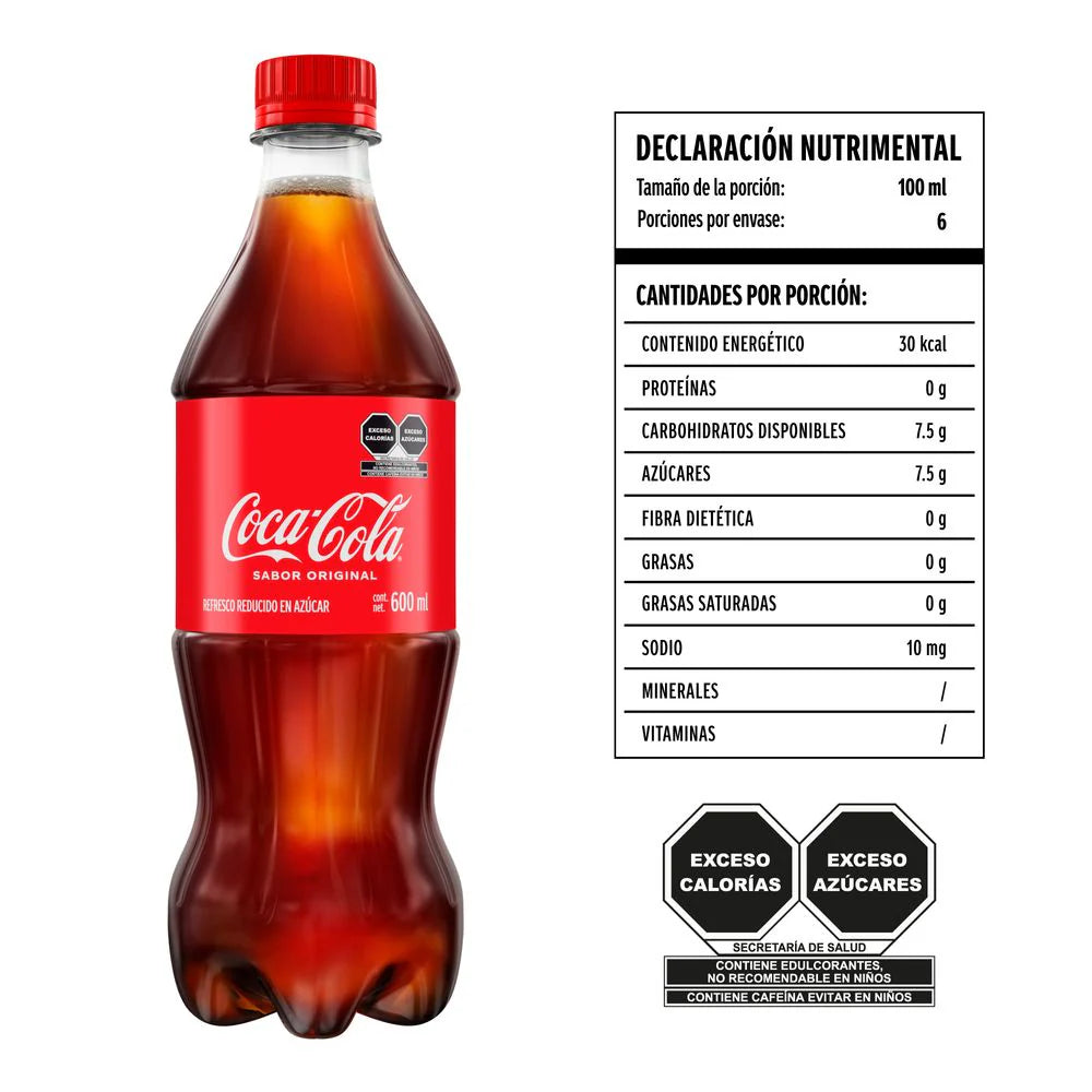 COCA COLA REFRESCO PET 24/600 ML