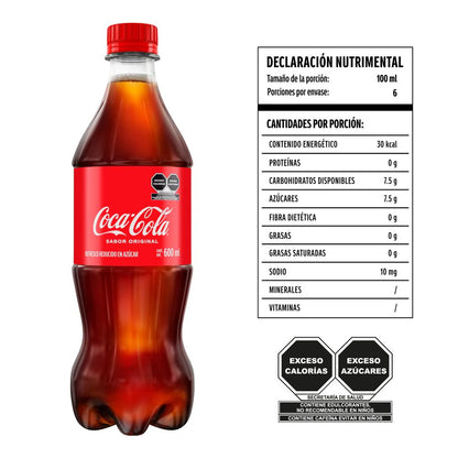 COCA COLA REFRESCO PET 24/600 ML