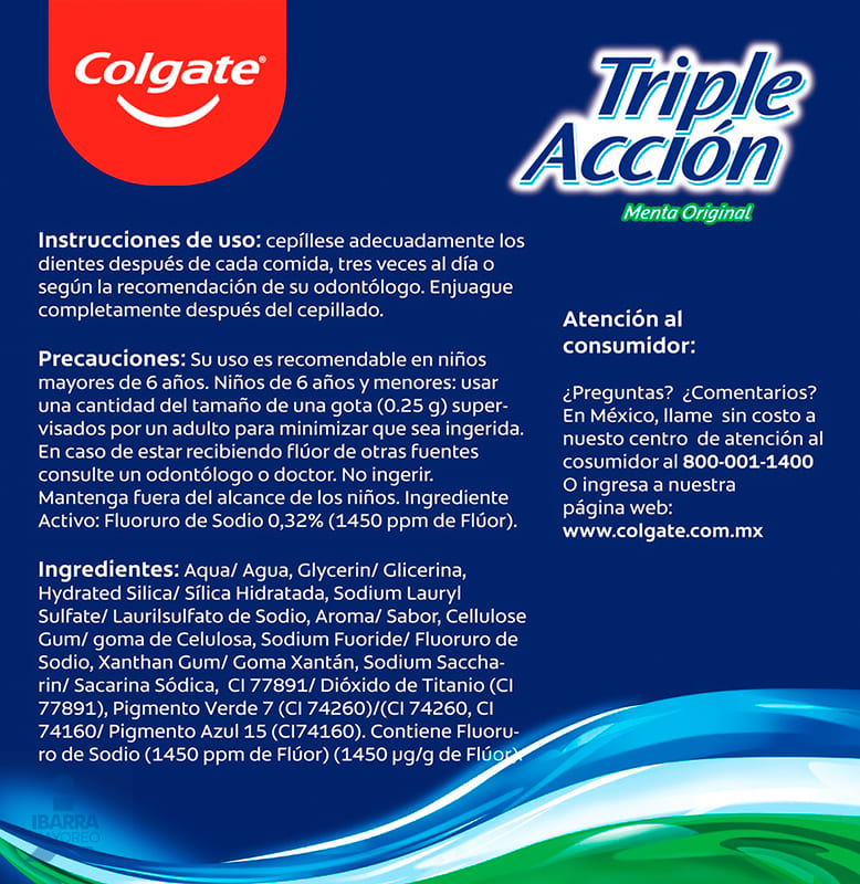 COLGATE CREMA DENTAL TRIPLE ACCION 144/50 ML