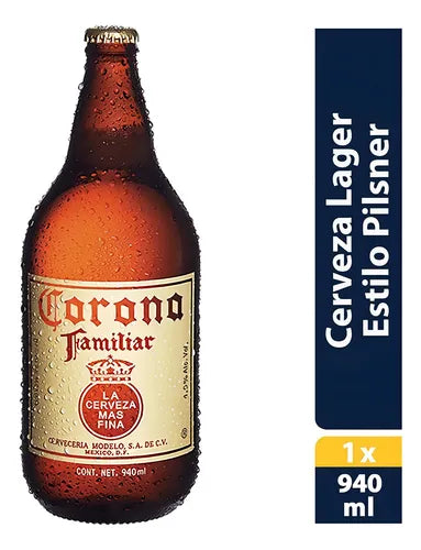 CERVEZA CORONA FAMILIAR 12pzs 940 ML