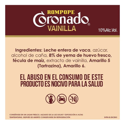 CORONADO ROMPOPE VAINILLA C/900 ML