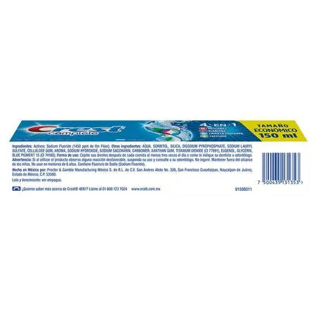 CREST CR DENTAL COMPLETE 4EN1  24/150 ML 4867