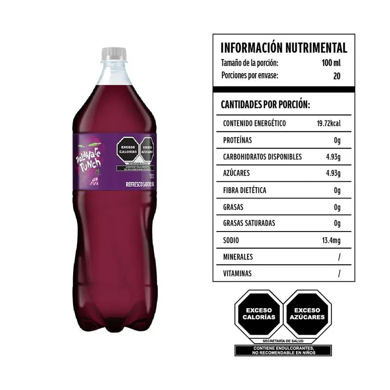 DELAWARE REFRESCO PET UVA 4/2 L