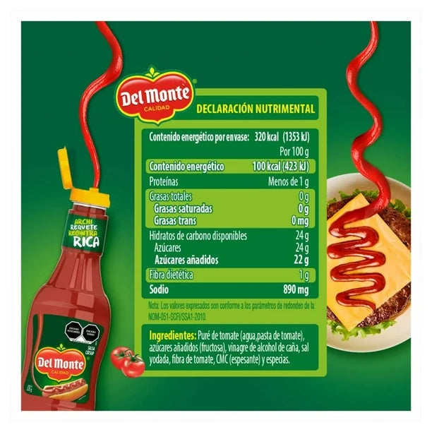 DEL MONTE CATSUP SQUEEZ 24/320 G