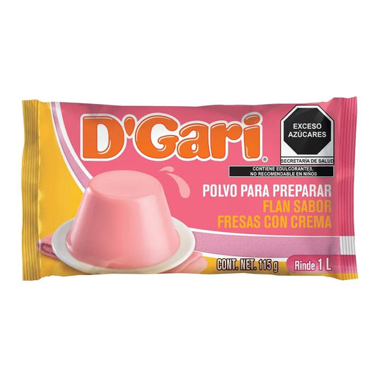 DGARI FLAN FRESAS CON CREMA 115 G