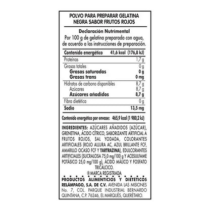 DGARI GELATINA NEGRA FRUTOS ROJOS 120 G
