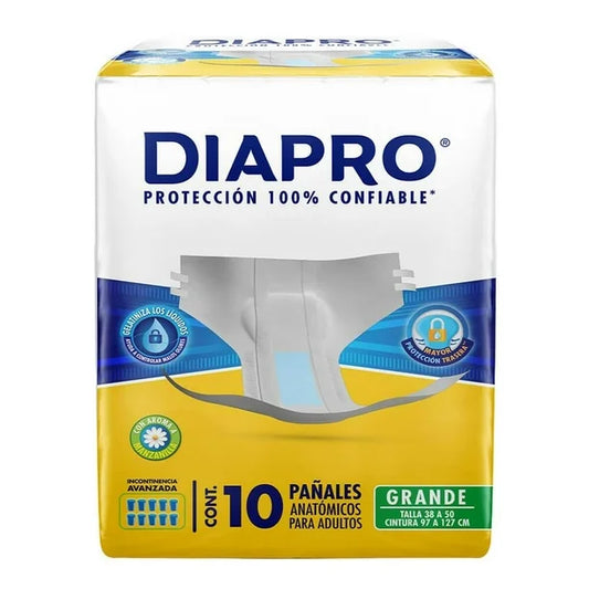 DIAPRO CONFORT PAÑAL GRANDE 10pzs