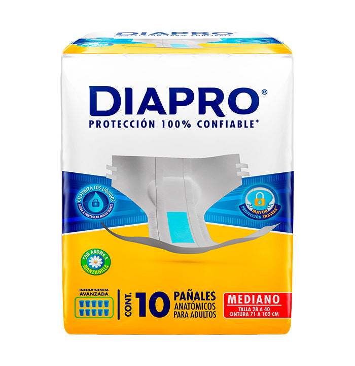 DIAPRO CONFORT PAÑAL MEDIANO 10pzs