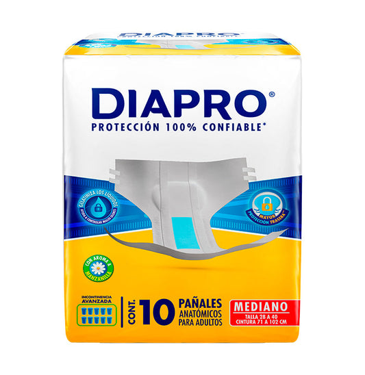 DIAPRO CONFORT PAÑAL MEDIANO 10pzs