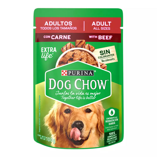 DOG CHOW SOBRE ADULTO CARNE  12/100 G