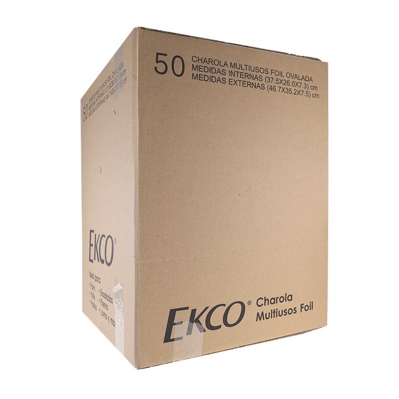 EKCO CHAROLA ALUMINIO OVALADA C/50