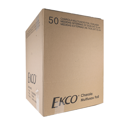 EKCO CHAROLA ALUMINIO OVALADA C/50