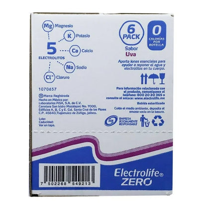 ELECTROLIFE ZERO BEB HIDR ELECT UVA 12/625 ML