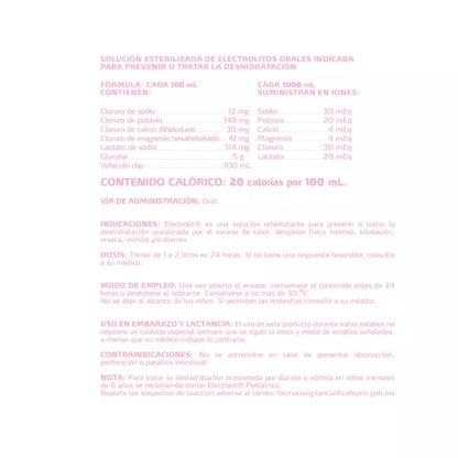 SUERO REHIDRATANTE ELECTROLIT FRESA-KIWI 12/625 ML