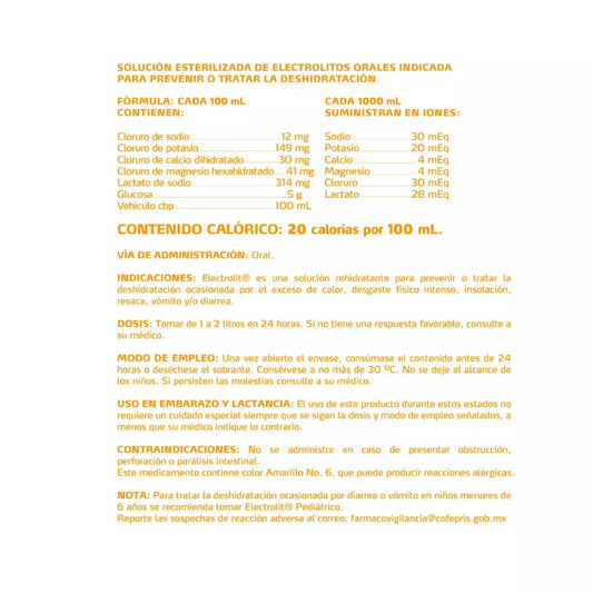 SUERO REHIDRATANTE ELECTROLIT LIMA-LIMON 12/625 ML