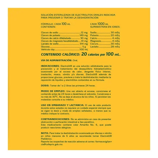 SUERO REHIDRATANTE ELECTROLIT PINA 12/625 ML