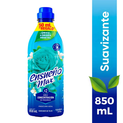 ENSUEÑO SUAVIZANTE MAX FRESCURA AZUL 850 ML