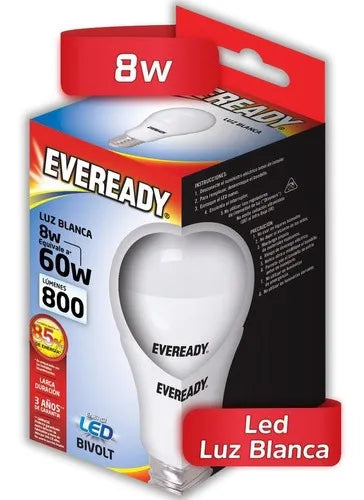 EVEREADY FOCO LED LUZ BLANCA 4/10 (8W) 60WATTS