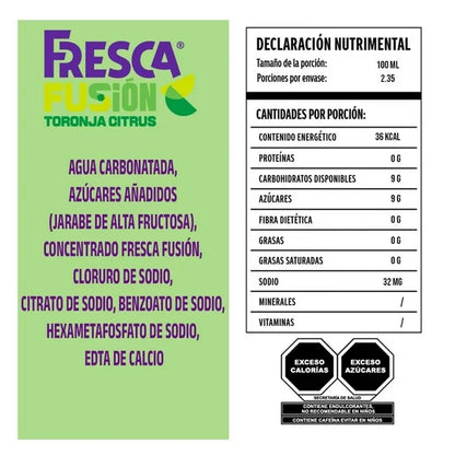 FRESCA REFRESCO LATA FUSION 12/235 ML