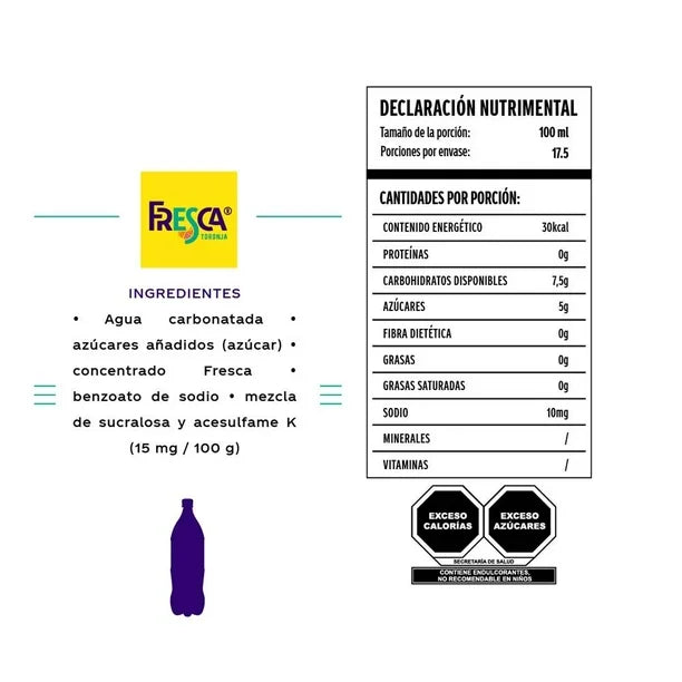 FRESCA REFRESCO PET TORONJA 4/3 L