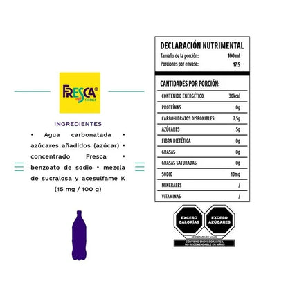 FRESCA REFRESCO PET TORONJA 4/3 L
