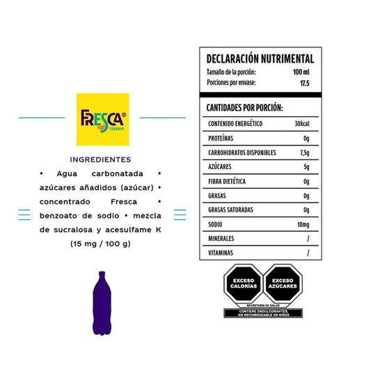 FRESCA REFRESCO PET TORONJA 4/3 L