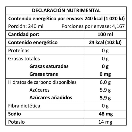 GATORADE BEBIDA HIDRATANTE LIMA/LIMON 6/1 L