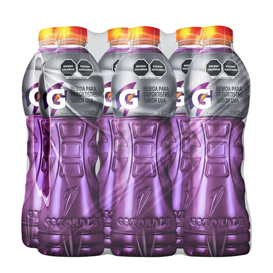 GATORADE BEBIDA HIDRATANTE UVA 6/600 ML