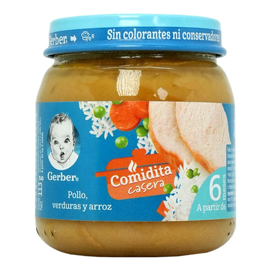 GERBER PAPILLA POLLO/VERDURAS/ARROZ 2A 24/100 G