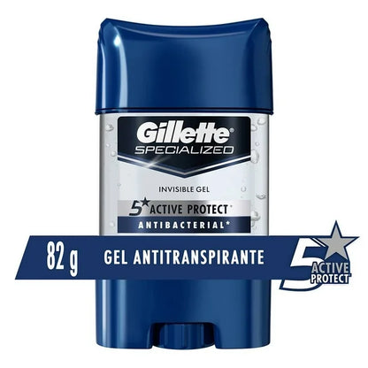GILLETTE DESODORANTE GEL ANTITRANSPIRANTE ANTIBACTERIAL 82 G