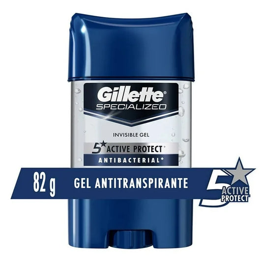 GILLETTE DESODORANTE GEL ANTITRANSPIRANTE ANTIBACTERIAL 82 G