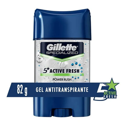 GILLETTE DESODORANTE GEL ANTITRANSPIRANTE POWER RUSH 82 G