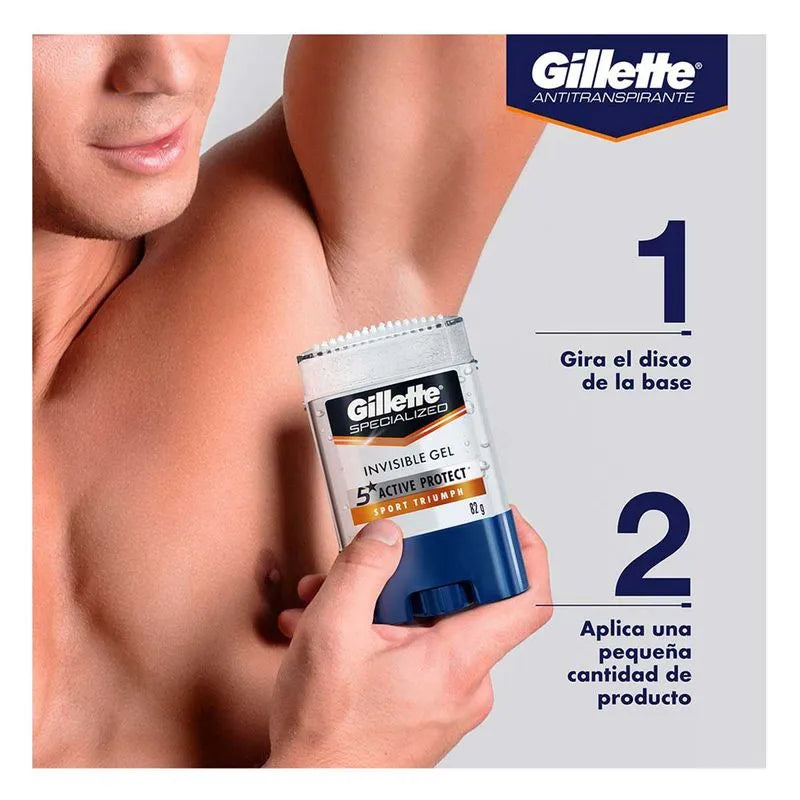GILLETTE DESODORANTE GEL ANTITRANSPIRANTE SPORT TRIUMPH 82 G