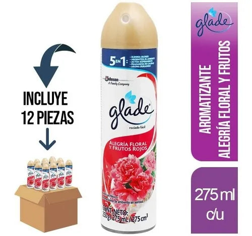 GLADE AROM ALEGRIA FLORAL/FRUTOS ROJOS 12/275 ML