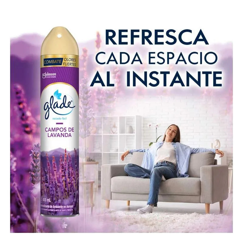 GLADE AROM  CAMPOS DE LAVANDA 12/400 ML