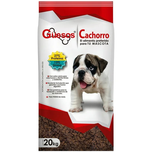 GUESOS ALIMENTO PARA PERRO CACHORRO 20/1 K