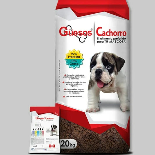 GUESOS ALIMENTO PARA PERRO CACHORRO C/20 K