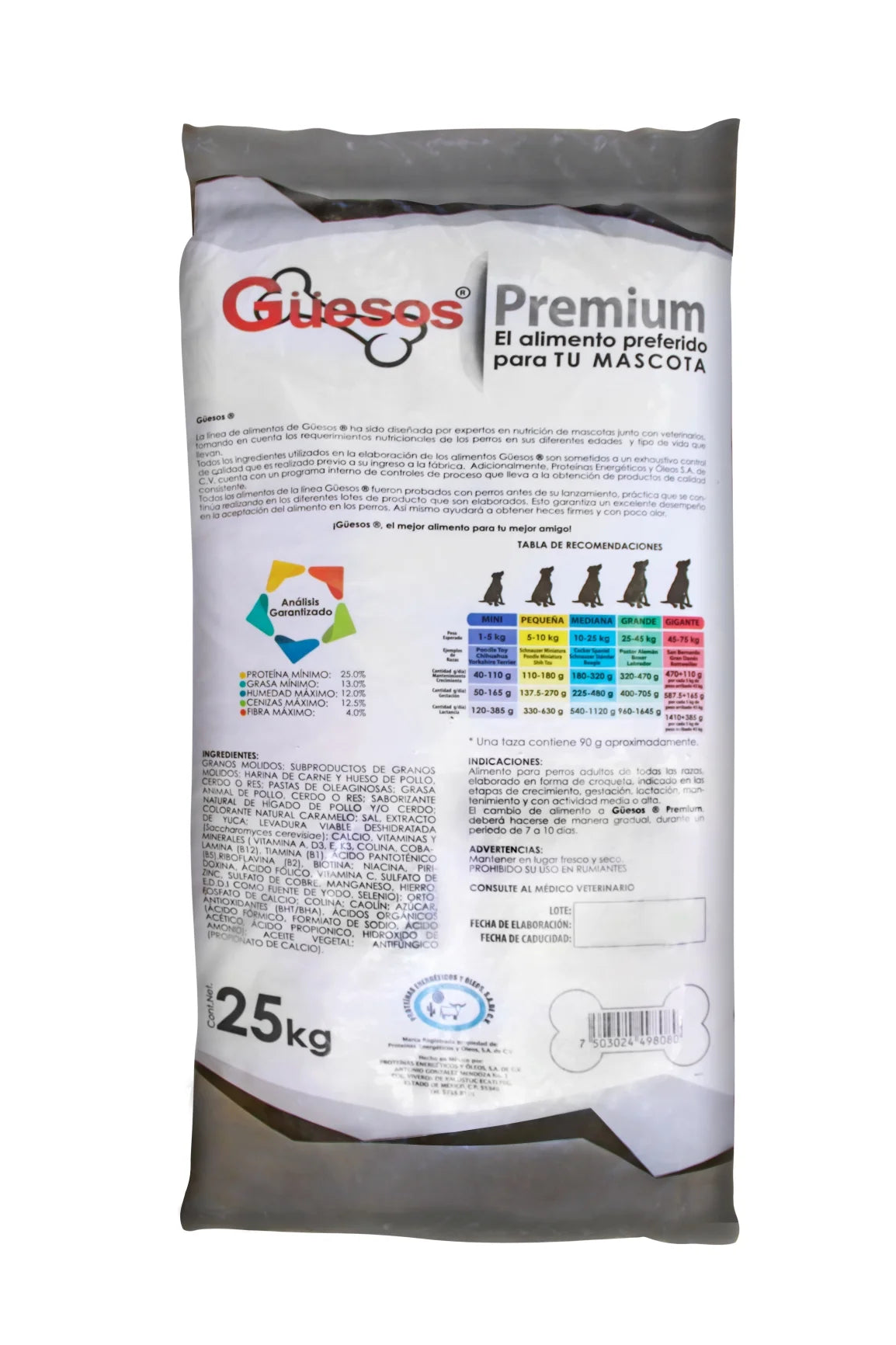 GUESOS PREMIUM ALIMENTO PARA PERRO ADULTO C/25 K