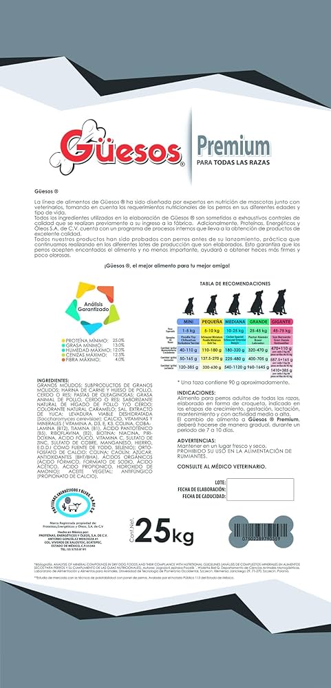 GUESOS PREMIUM ALIMENTO PARA PERRO ADULTO C/25 K