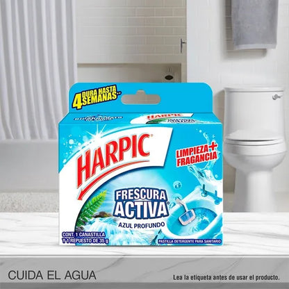 HARPIC PASTILLA/CANAS FR ACT AZUL PROFUNDO 36/35G