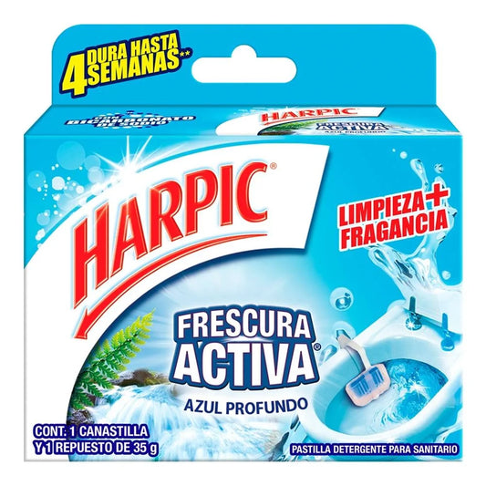 HARPIC PASTILLA/CANAS FR ACT AZUL PROFUNDO 36/35G